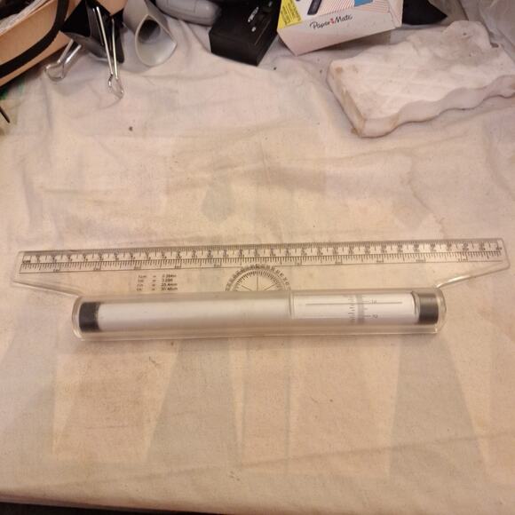 Multi Purpose Rolling Ruler Plastic 12 In. - Picture 1 of 4